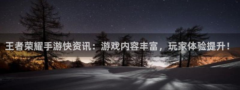 鼎点娱乐何32oo59求：王者荣耀手游快资讯：游戏内容丰富，
